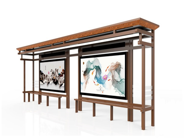 海南仿木纹候车亭